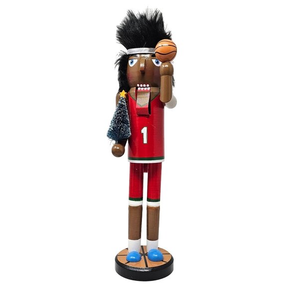Ethnic Basketball Player 15" Christmas Nutcracker - Picture 1 of 4